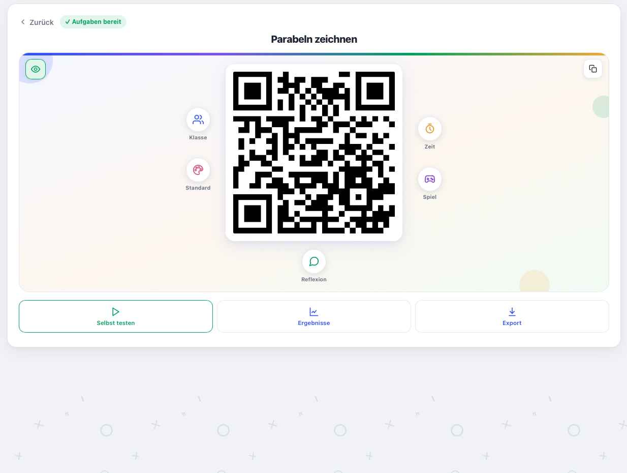 QR-Code zum Teilen mit der Klasse